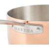 imageMartha Stewart Martha 35Quart Stainless Steel Straight Sided Saute Pan wLid  Copper ExteriorSatin InteriorCopper