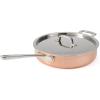 imageMartha Stewart Martha 35Quart Stainless Steel Straight Sided Saute Pan wLid  Copper ExteriorSatin InteriorCopper