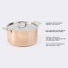 imageMartha Stewart Martha 35Quart Stainless Steel Straight Sided Saute Pan wLid  Copper ExteriorSatin InteriorCopper