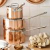 imageMartha Stewart Martha 35Quart Stainless Steel Straight Sided Saute Pan wLid  Copper ExteriorSatin InteriorCopper