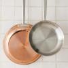 imageMartha Stewart Martha 35Quart Stainless Steel Straight Sided Saute Pan wLid  Copper ExteriorSatin InteriorCopper