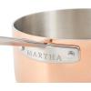 imageMartha Stewart Martha 35Quart Stainless Steel Straight Sided Saute Pan wLid  Copper ExteriorSatin InteriorCopper