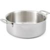 imageMartha Stewart Martha 8quot Triply Stainless Steel Saute Fry Pan wCeramic NonStick InteriorStainless Steel