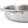 imageMartha Stewart Martha 8quot Triply Stainless Steel Saute Fry Pan wCeramic NonStick InteriorStainless Steel
