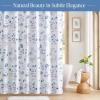 imageMartha Stewart Marthas Garden Shower Curtain Botanical Floral Print Cotton Shower Curtain for Bathroom Spa Quality Modern Shower Curtains Standard Size 72x72 Sage GreenBlue
