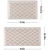 imageMartha Stewart Miles Modern Diamond AntiFatigue AirInfused Kitchen Mat Beige 196quotx32quotCoffee Brown