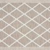imageMartha Stewart Miles Modern Diamond AntiFatigue AirInfused Kitchen Mat Beige 196quotx32quotCoffee Brown