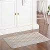 imageMartha Stewart Miles Modern Diamond AntiFatigue AirInfused Kitchen Mat Beige 196quotx32quotCoffee Brown