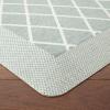 imageMartha Stewart Miles Modern Diamond AntiFatigue AirInfused Kitchen Mat Beige 196quotx32quotMint Green