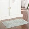imageMartha Stewart Miles Modern Diamond AntiFatigue AirInfused Kitchen Mat Beige 196quotx32quotMint Green