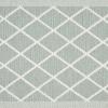imageMartha Stewart Miles Modern Diamond AntiFatigue AirInfused Kitchen Mat Beige 196quotx32quotMint Green