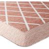 imageMartha Stewart Miles Modern Diamond AntiFatigue AirInfused Kitchen Mat Beige 196quotx32quotSpice Red