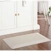 imageMartha Stewart Mira Modern Heathered AntiFatigue AirInfused Kitchen Mat Blue 196quotx32quotBeige