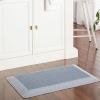 imageMartha Stewart Mira Modern Heathered AntiFatigue AirInfused Kitchen Mat Blue 196quotx32quotBlue
