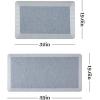imageMartha Stewart Mira Modern Heathered AntiFatigue AirInfused Kitchen Mat Blue 196quotx32quotBlue