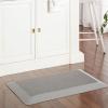 imageMartha Stewart Mira Modern Heathered AntiFatigue AirInfused Kitchen Mat Blue 196quotx32quotGrey