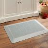 imageMartha Stewart Mira Modern Heathered AntiFatigue AirInfused Kitchen Mat Blue 196quotx32quotMint Green