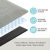 imageMartha Stewart Mira Modern Heathered AntiFatigue AirInfused Kitchen Mat Blue 196quotx32quotMint Green