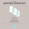 imageMartha Stewart Modern Waffle Kitchen Towel Set 6Pack Black 16quotx28quotAqua Blue