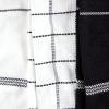 imageMartha Stewart Modern Waffle Kitchen Towel Set 6Pack Black 16quotx28quotBlack