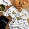 imageMartha Stewart Modern Waffle Kitchen Towel Set 6Pack Black 16quotx28quotBlack