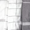 imageMartha Stewart Modern Waffle Kitchen Towel Set 6Pack Black 16quotx28quotGrey