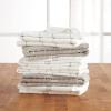 imageMartha Stewart Modern Waffle Kitchen Towel Set 6Pack Black 16quotx28quotLinen