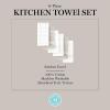 imageMartha Stewart Modern Waffle Kitchen Towel Set 6Pack Black 16quotx28quotLinen