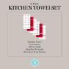 imageMartha Stewart Modern Waffle Kitchen Towel Set 6Pack Black 16quotx28quotRed
