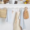 imageMartha Stewart Morris Stripe Kitchen Towel 2Pack Set Aqua 16quotx28quotAqua