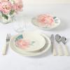 imageMartha Stewart Peony 12 Piece Porcelain Floral Chip and Scratch Resistant Dinnerware SetPeony