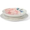 imageMartha Stewart Peony 12 Piece Porcelain Floral Chip and Scratch Resistant Dinnerware SetPeony