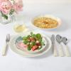 imageMartha Stewart Peony 12 Piece Porcelain Floral Chip and Scratch Resistant Dinnerware SetPeony