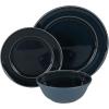 imageMartha Stewart Portillo 12 Piece Reactive Stoneware Dinnerware Set  Blue