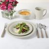 imageMartha Stewart Reedley 32 Piece Stoneware Dinnerware and Flatware Combo Set  BlueGray