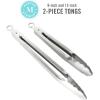 imageMartha Stewart Richburn 2pc 12quot ampamp 9quot Tongs Set  Stainless SteelTong Set 12 and 9 Pack of 4