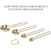 imageMartha Stewart Richburn 4 Piece Gold Stainless Steel Measuring Spoons SetGold