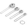 imageMartha Stewart Richburn 4 Piece Gold Stainless Steel Measuring Spoons SetSilver