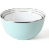 imageMartha Stewart Rockledge 6 Piece Enamel on Steel 4Qt 33 Qt ampamp 24 Qt Mixing Bowl Set WLids  Martha Blue