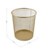 imageMartha Stewart Ryder Gold Mesh Metal Trash Can 45 Gallon Wastebasket for Office