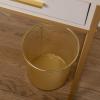 imageMartha Stewart Ryder Gold Mesh Metal Trash Can 45 Gallon Wastebasket for Office