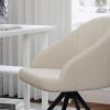 imageMartha Stewart Sora Stationary Swivel Task Chair with Sloped Arms for Home Office in White Boucle with Oil Rubbed Bronze FrameWhite BoucleOil Rubbed Bronze