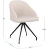 imageMartha Stewart Sora Stationary Swivel Task Chair with Sloped Arms for Home Office in White Boucle with Oil Rubbed Bronze FrameWhite BoucleOil Rubbed Bronze