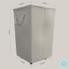imageMartha Stewart Storage Collapsible Home Laundry Collection Laundry Hamper with Wheels GreyCottage Dot