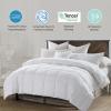 imageMartha Stewart Tencel LyocellCotton Blend White Goose Feather and Down Fiber Comforter  Medium Weight All Season Warmth  FullQueen SizeFullQueen