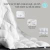 imageMartha Stewart Tencel LyocellCotton Blend White Goose Feather and Down Fiber Comforter  Medium Weight All Season Warmth  FullQueen SizeTwin