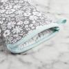 imageMartha Stewart Thin Stripe Oven Mitt 2Pack Set Blue 7quotx13quotDitsy Floral