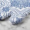 imageMartha Stewart Thin Stripe Oven Mitt 2Pack Set Blue 7quotx13quotStrie Medallion