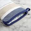 imageMartha Stewart Thin Stripe Oven Mitt 2Pack Set Blue 7quotx13quotThin Stripe