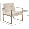 imageMartha Stewart Upholsterd Accent Chair Living Room Furniture  Modern Design Comfortable Foam Seat Cushion Bedroom Lounge Sophisticated Finished Sturdy Frame CreamGold 285quot W x 29quot D x 325quot HCream